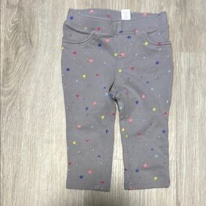 Kids Gray Star and‎ Heart Patterned Leggings